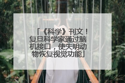 《科学》刊文！复旦科学家通过脑机接口，使失明动物恢复视觉功能