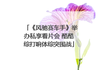 《风驰赛车手》举办私享看片会 酷酷综打响体综突围战