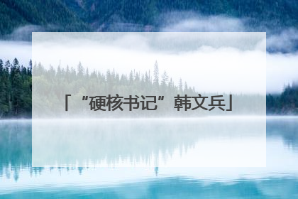 “硬核书记”韩文兵