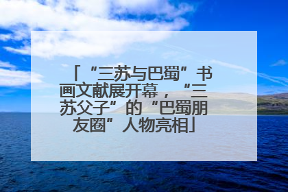 “三苏与巴蜀”书画文献展开幕，“三苏父子”的“巴蜀朋友圈”人物亮相