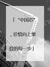“中国芯”，珍惜向上攀登的每一步