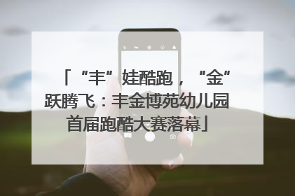 “丰”娃酷跑，“金”跃腾飞：丰金博苑幼儿园首届跑酷大赛落幕