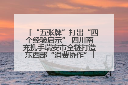 “五张牌”打出“四个经验启示” 四川南充携手瑞安市全链打造东西部“消费协作”