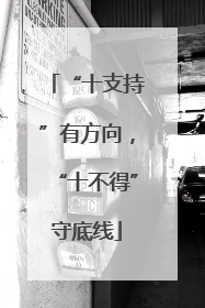 “十支持”有方向，“十不得”守底线