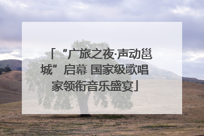 “广旅之夜·声动邕城”启幕 国家级歌唱家领衔音乐盛宴