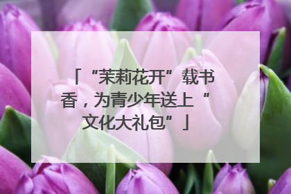 “茉莉花开”载书香，为青少年送上“文化大礼包”