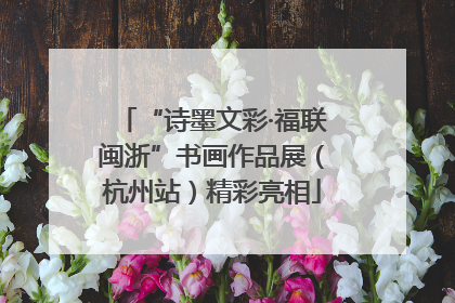 “诗墨文彩·福联闽浙”书画作品展（杭州站）精彩亮相