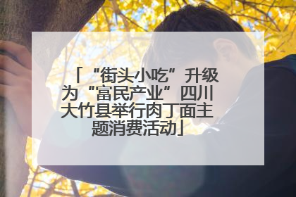 “街头小吃”升级为“富民产业”四川大竹县举行肉丁面主题消费活动