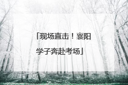 现场直击！襄阳学子奔赴考场