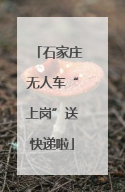 石家庄无人车“上岗”送快递啦