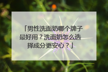 男性洗面奶哪个牌子最好用？洗面奶怎么选择成分更安心？