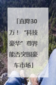 直降30万！“科技豪华”尊界能否突围豪车市场