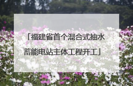 福建省首个混合式抽水蓄能电站主体工程开工