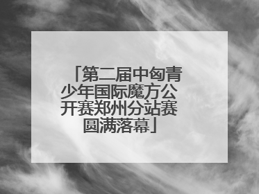 第二届中匈青少年国际魔方公开赛郑州分站赛圆满落幕
