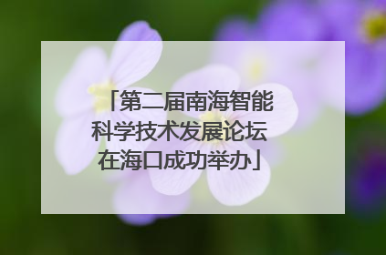 第二届南海智能科学技术发展论坛在海口成功举办