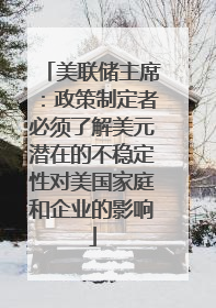 美联储主席：政策制定者必须了解美元潜在的不稳定性对美国家庭和企业的影响