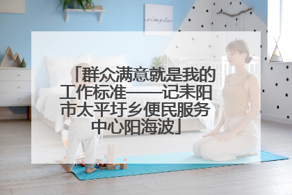 群众满意就是我的工作标准——记耒阳市太平圩乡便民服务中心阳海波