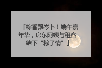 粽香飘岑卜！端午嘉年华，房东阿姨与租客结下“粽子情”
