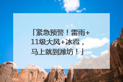 紧急预警！雷雨+11级大风+冰雹，马上就到潍坊！