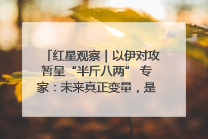 红星观察｜以伊对攻暂呈“半斤八两” 专家：未来真正变量，是美国是否进一步介入