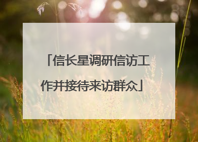 信长星调研信访工作并接待来访群众