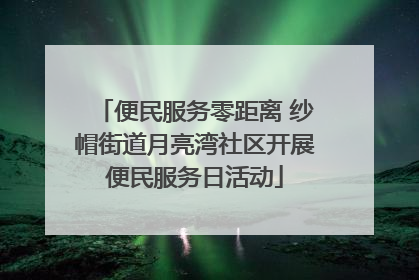 便民服务零距离 纱帽街道月亮湾社区开展便民服务日活动