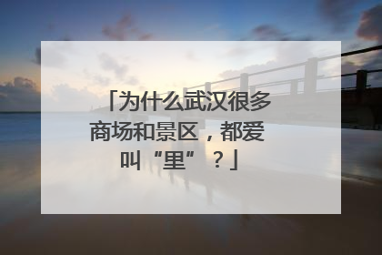 为什么武汉很多商场和景区，都爱叫“里”？
