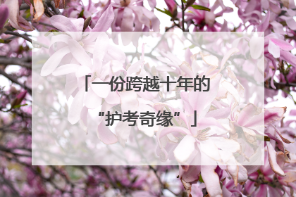 一份跨越十年的“护考奇缘”