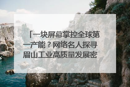 一块屏幕掌控全球第一产能？网络名人探寻眉山工业高质量发展密码｜网络名人四川行