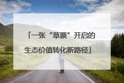 一张“草票”开启的生态价值转化新路径