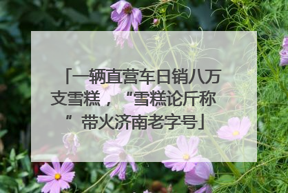 一辆直营车日销八万支雪糕，“雪糕论斤称”带火济南老字号