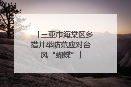 三亚市海棠区多措并举防范应对台风“蝴蝶”