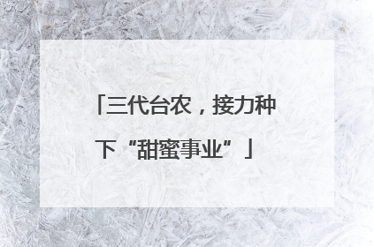三代台农，接力种下“甜蜜事业”