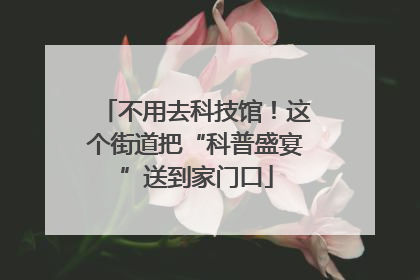 不用去科技馆！这个街道把“科普盛宴”送到家门口