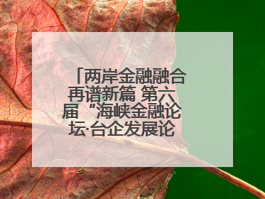 两岸金融融合再谱新篇 第六届“海峡金融论坛·台企发展论坛”在厦举办