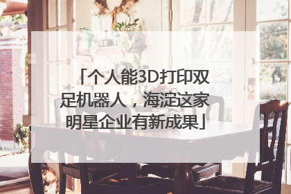 个人能3D打印双足机器人，海淀这家明星企业有新成果