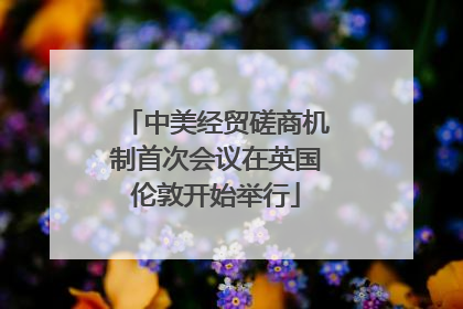 中美经贸磋商机制首次会议在英国伦敦开始举行