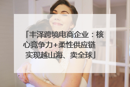 丰泽跨境电商企业：核心竞争力+柔性供应链 实现越山海、卖全球