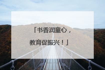 书香润童心，教育促振兴！