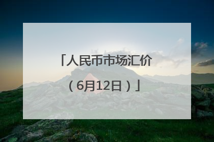 人民币市场汇价（6月12日）