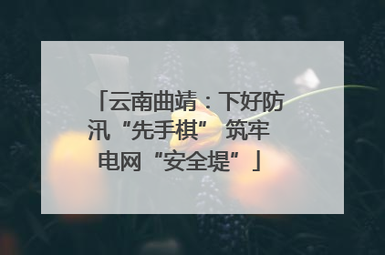 云南曲靖：下好防汛“先手棋” 筑牢电网“安全堤”