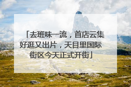 去班味一流，首店云集好逛又出片，天目里国际街区今天正式开街