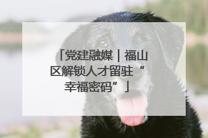 党建融媒｜福山区解锁人才留驻“幸福密码”