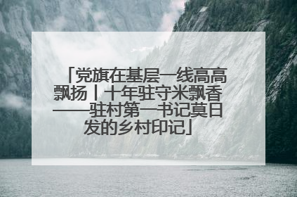 党旗在基层一线高高飘扬丨十年驻守米飘香——驻村第一书记莫日发的乡村印记