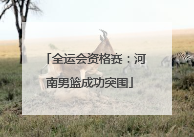 全运会资格赛：河南男篮成功突围
