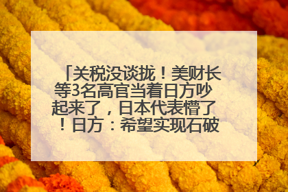关税没谈拢！美财长等3名高官当着日方吵起来了，日本代表懵了！日方：希望实现石破茂与特朗普的会晤