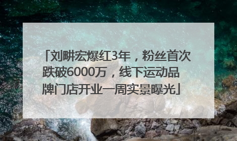 刘畊宏爆红3年，粉丝首次跌破6000万，线下运动品牌门店开业一周实景曝光