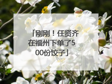 刚刚！任贤齐在福州下单了500份饺子