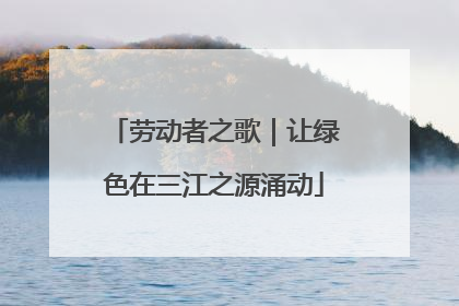 劳动者之歌｜让绿色在三江之源涌动