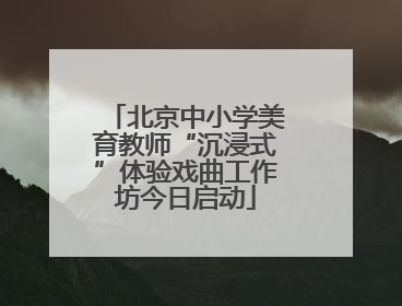北京中小学美育教师“沉浸式”体验戏曲工作坊今日启动